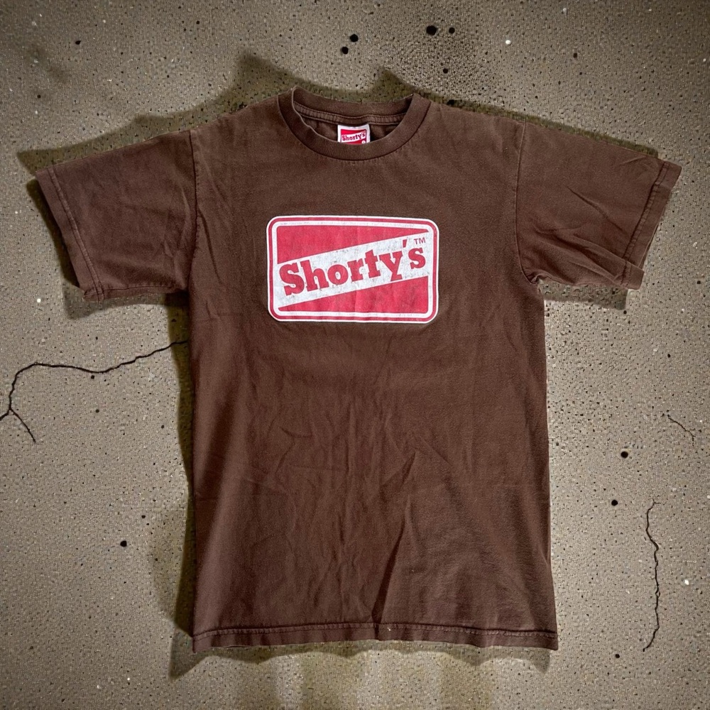 Vintage Y2K Shorty’s Skateboards T-Shirt Brown Men’s Small